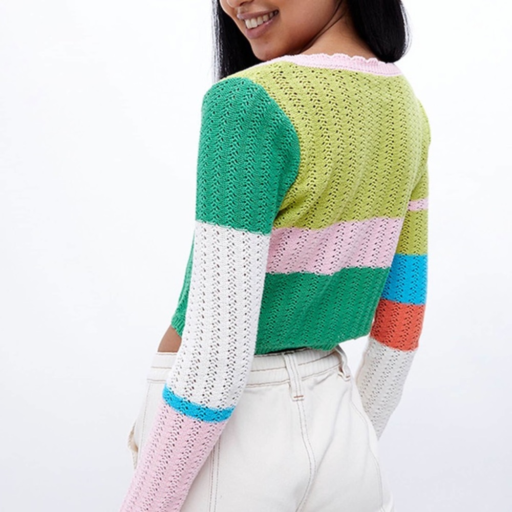 Pacsun LA Hearts Long Sleeve Crochet Sweater